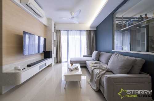 Scandinavian Living Room at 266 Yio Chu Kang Road Hundred Palms Residencies