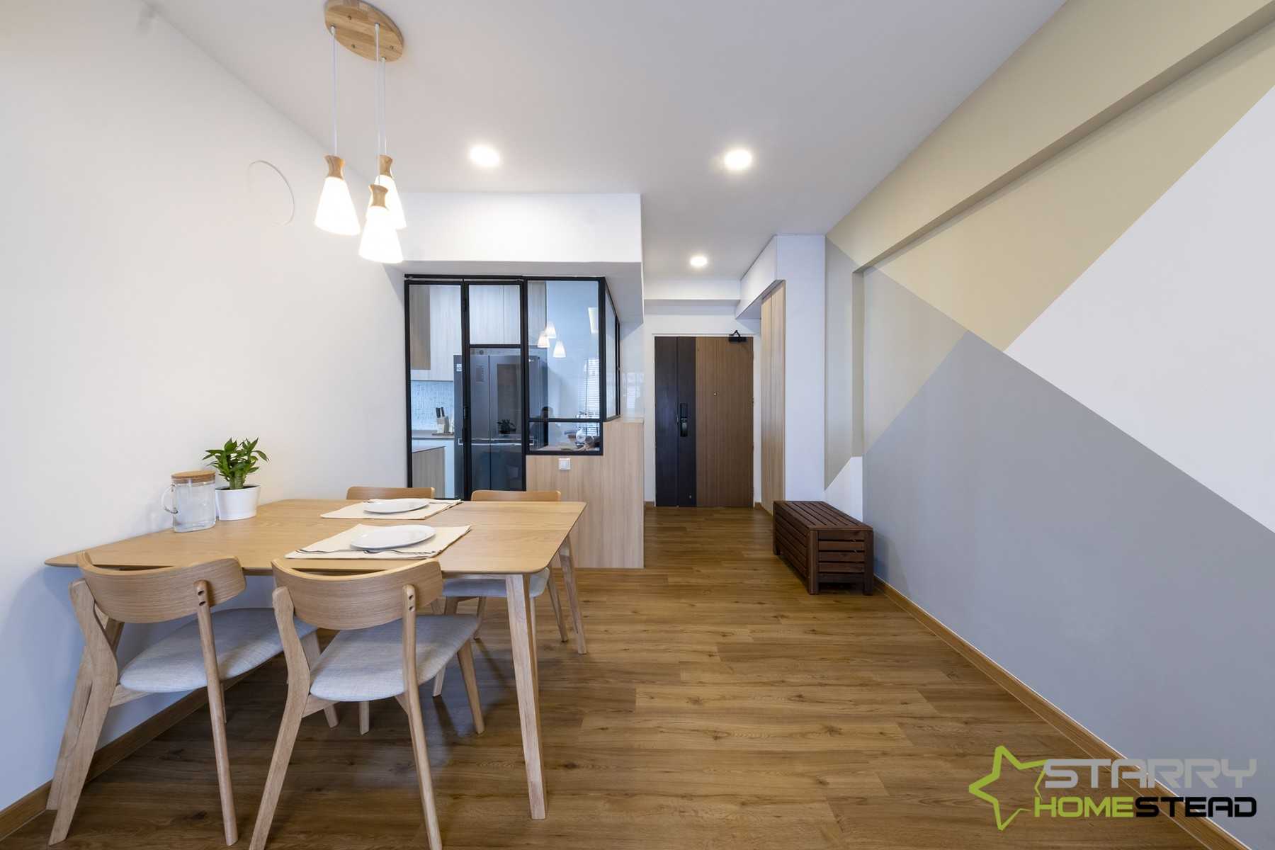 Scandinavian Dining Room with Dining Table and Dining Chairs