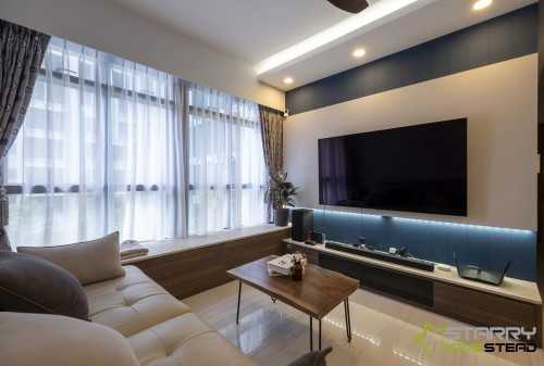 Modern Living Room at 118A Alkaff Crescent