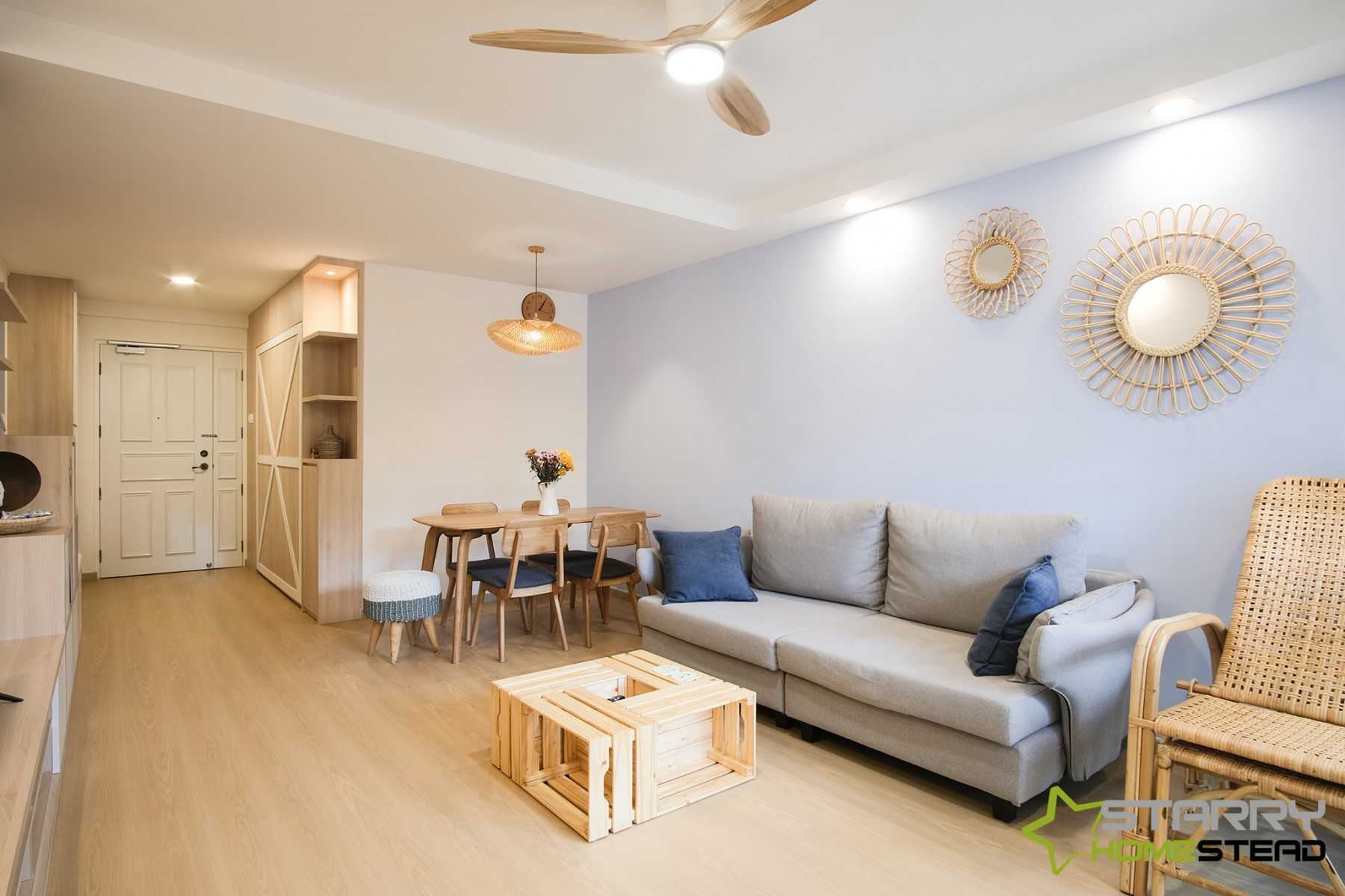Scandinavian Living Room with Sofa and 3 Seater Sofa