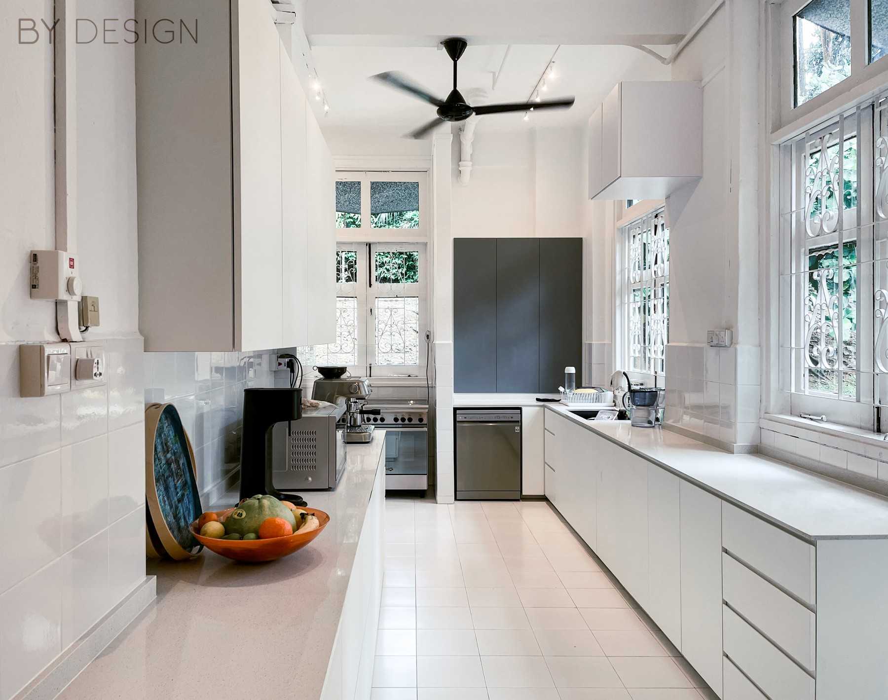 Modern Kitchen with Countertop and Kitchen Window