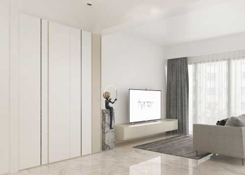 Minimalist Living Room at Resale condo @ Eight Riversuites