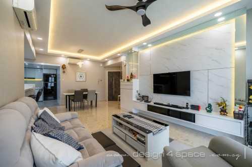 Contemporary Living Room at Choa Chu Kang | Yew Mei Green