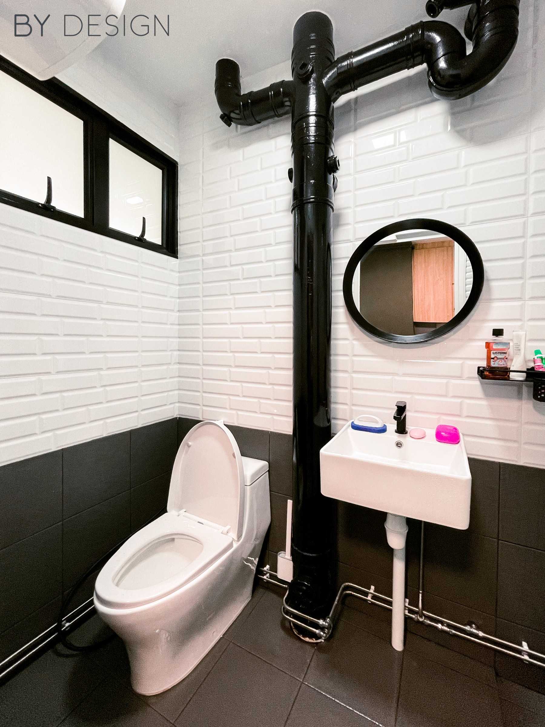 Industrial Bathroom with Mirror and Bathroom Mirrors