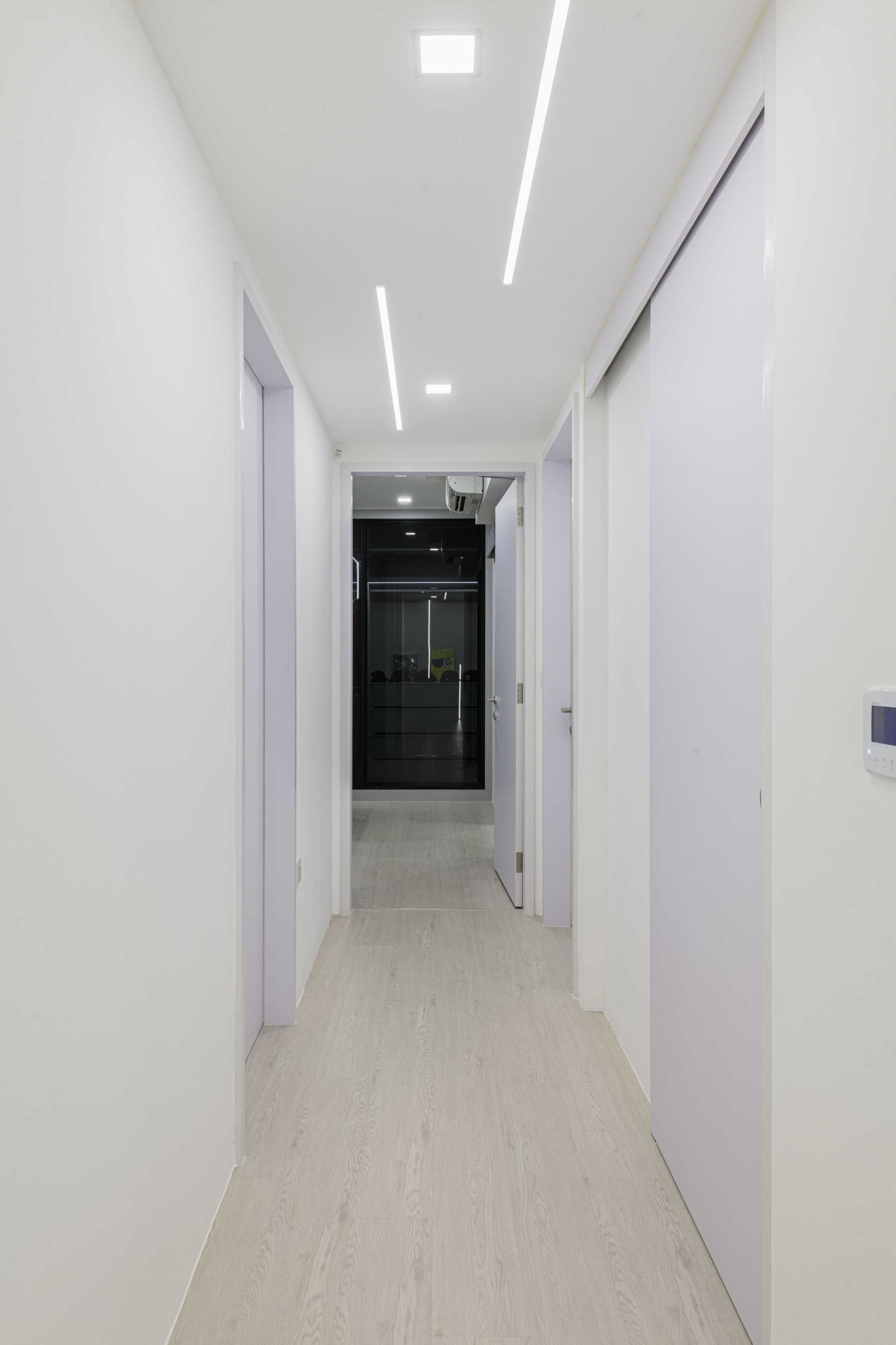 Modern Entryway with Ceiling Light and Lighting