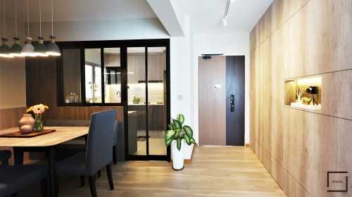 Contemporary Living Room at HDB 4 ROO @ BEDOK NORTH