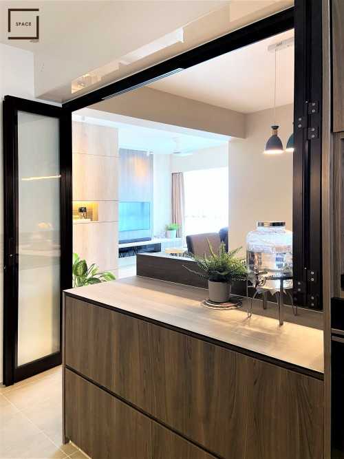 Contemporary Kitchen at HDB 4 ROO @ BEDOK NORTH