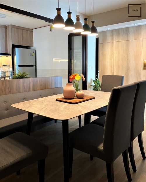 Contemporary Dining Room at HDB 4 ROO @ BEDOK NORTH