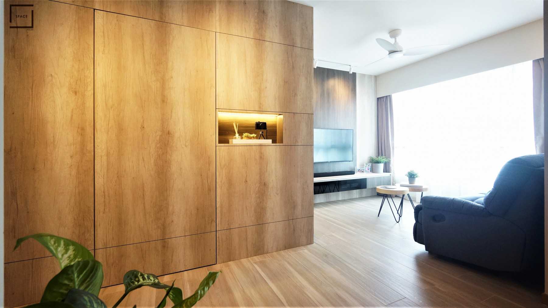 Contemporary Living Room with TV Console and Sofa