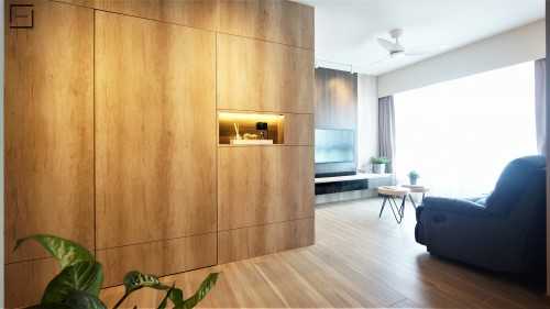 Contemporary Living Room at HDB 4 ROO @ BEDOK NORTH