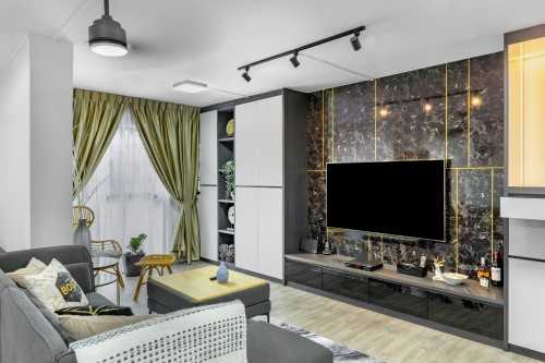 Minimalist Living Room at 973 Hougang St 91