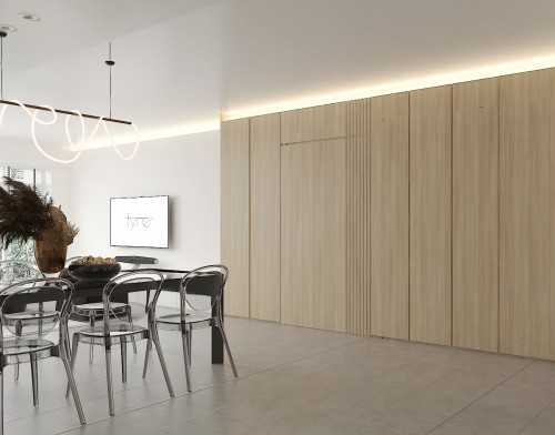 Modern Dining Room at 5rm resale HDB apt @ Punggol