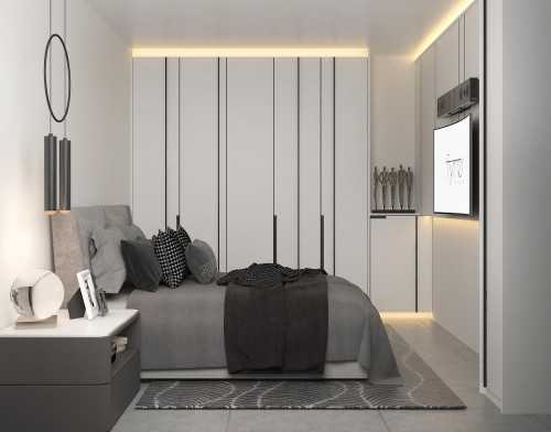 Modern Bedroom at 5rm resale HDB apt @ Punggol