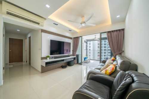 Contemporary Living Room at Yishun | Adora Green