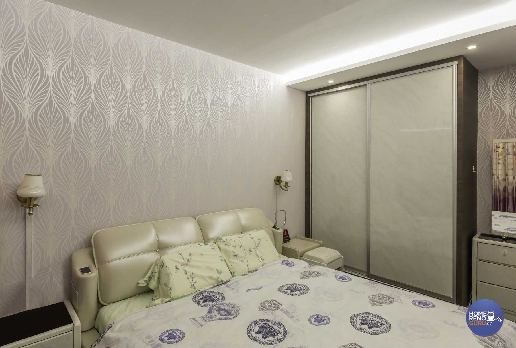 Modern Bedroom with Cove Lighting and Wardrobe