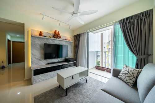Contemporary Living Room at Sembawang | East Crown Canberra