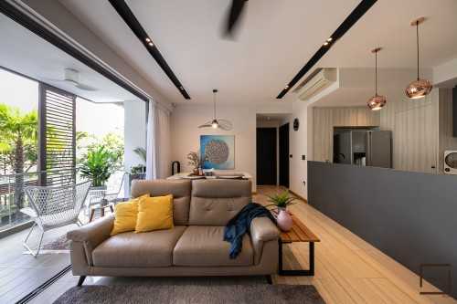 Contemporary Living Room at RESALE 3 ROOM CONDO @ THE SEAWIND