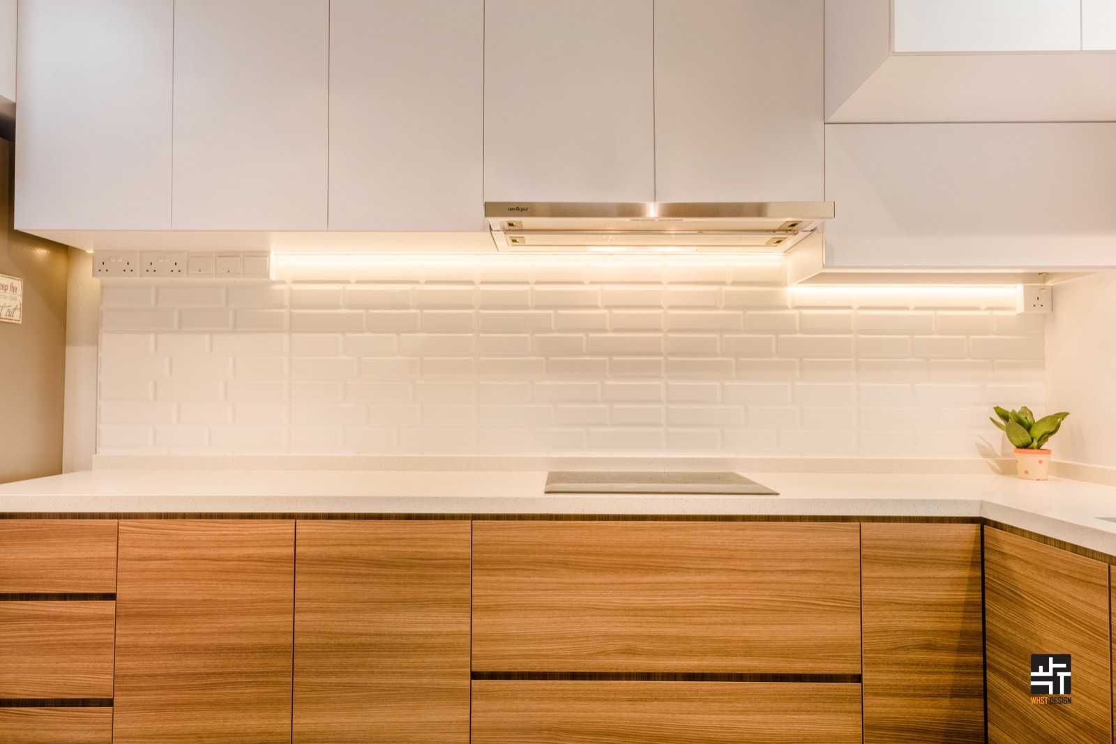 Minimalist Kitchen with Countertop and Cupboard