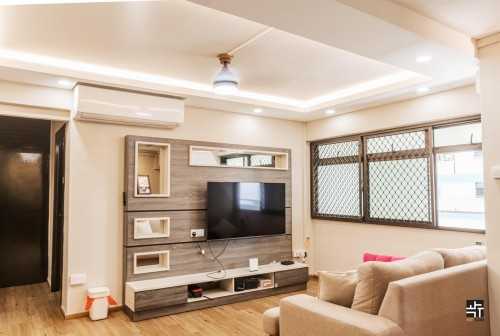 Industrial Living Room at 787X Woodlands Crescent, Woodlands