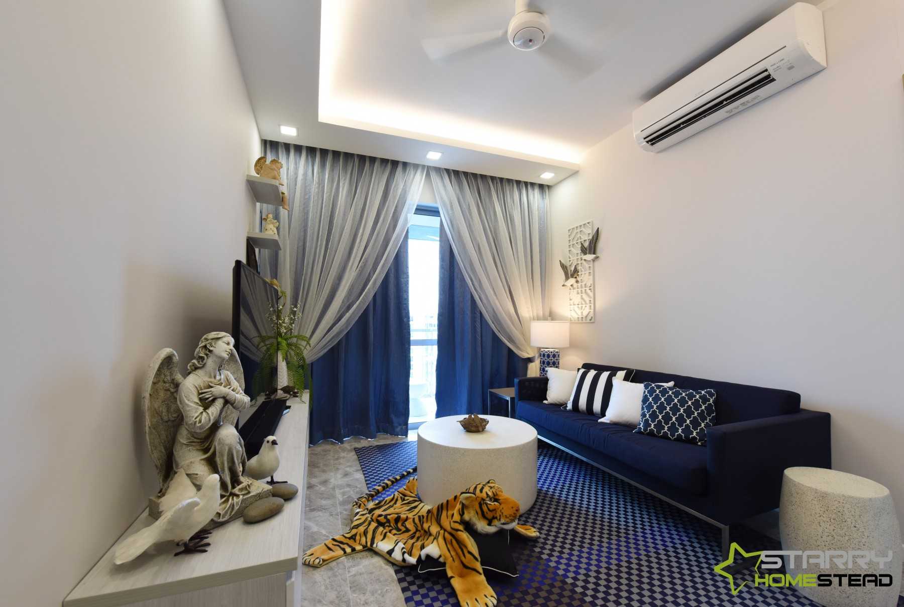 Modern Living Room with TV Console and Sofa