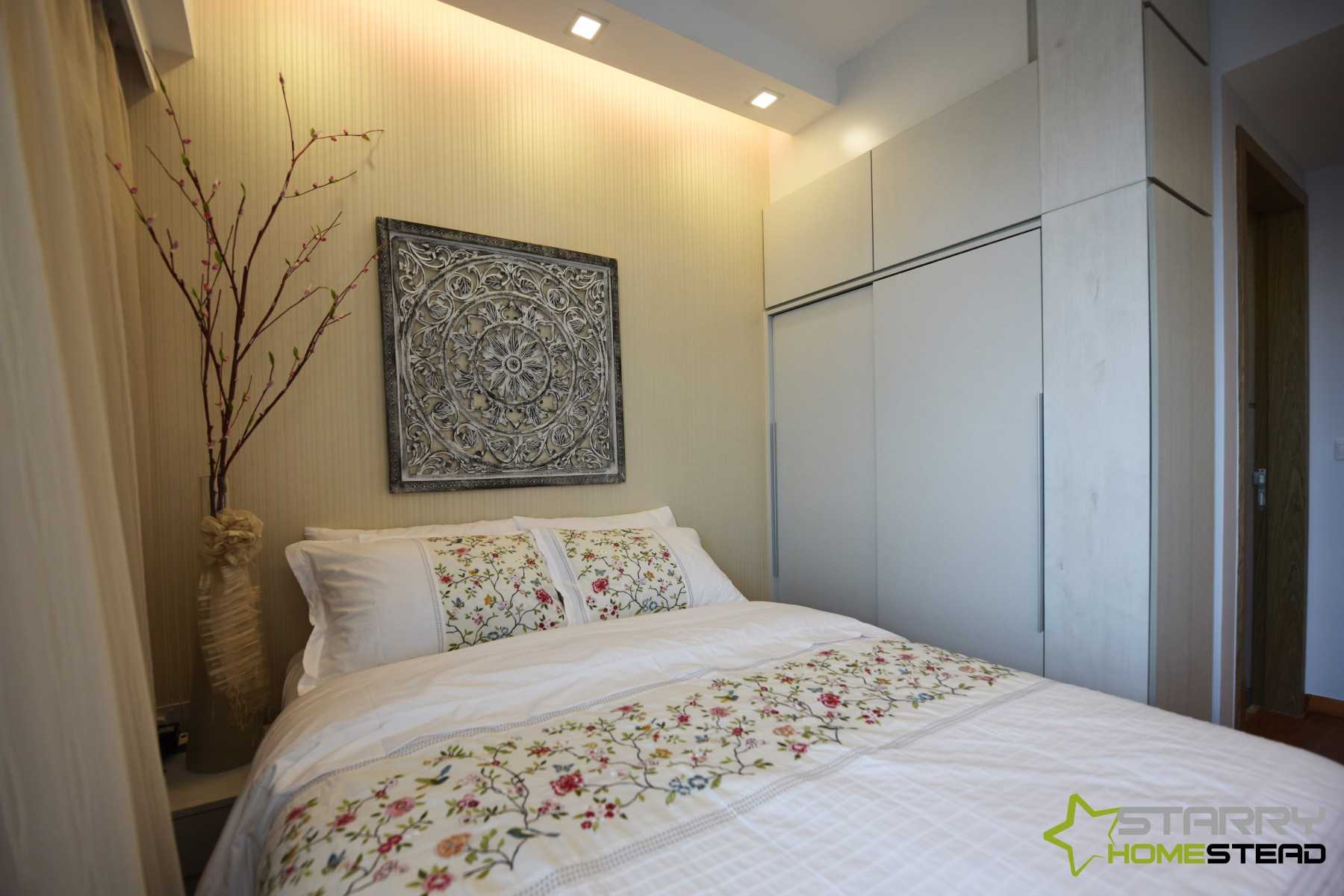 Modern Bedroom with Wardrobe and Bed