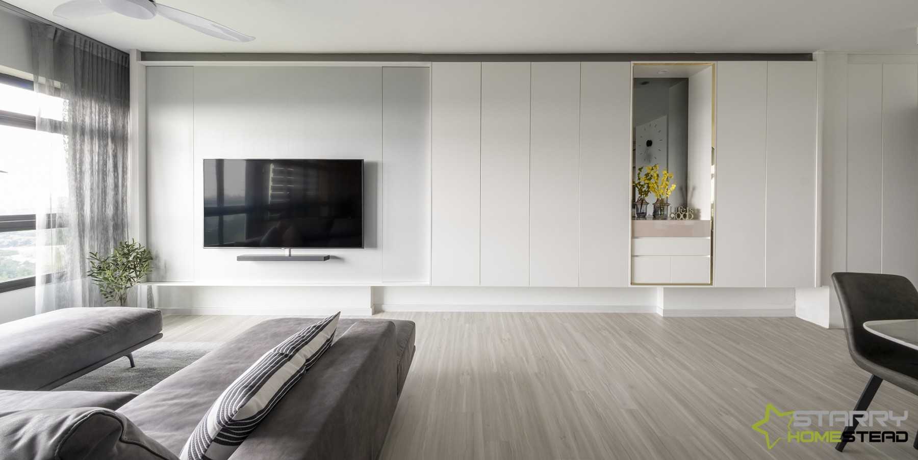 Scandinavian Living Room with Sofa and TV