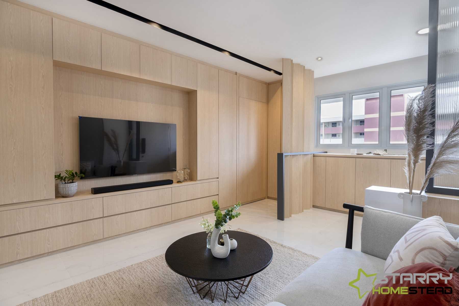Modern Living Room with TV Console and TV