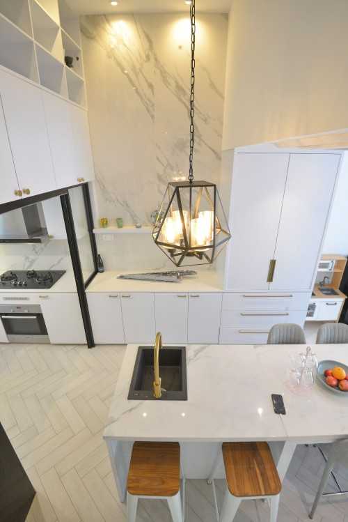 Modern Kitchen at Landed House - 63 kew crescent
