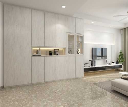 Contemporary Entryway at Simei rise Condo