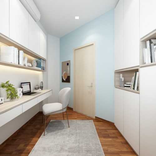 Contemporary Study at Simei rise Condo