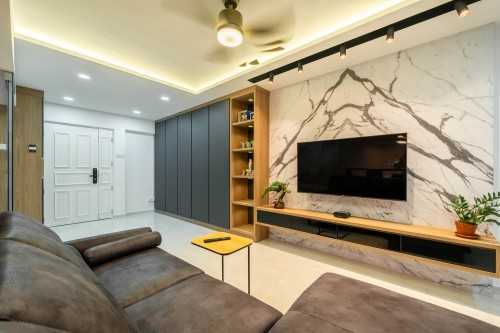 Scandinavian Living Room at Sengkang | 204 Compassvale Drive