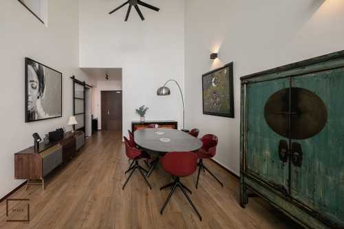 Eclectic Living Room at WOODSVALE CONDO @ WOODLANDS