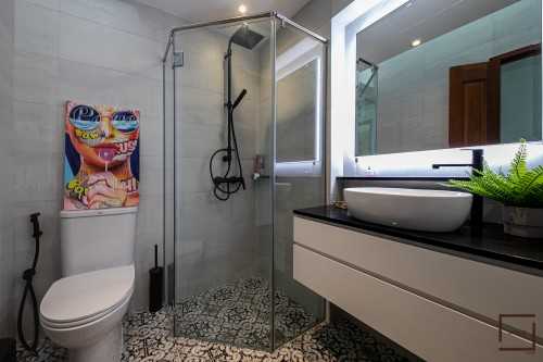 Eclectic Bathroom at WOODSVALE CONDO @ WOODLANDS