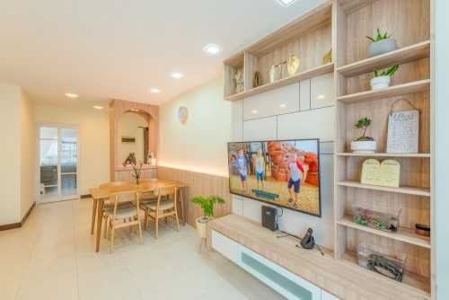 Contemporary Living Room at 270A Sengkang Central