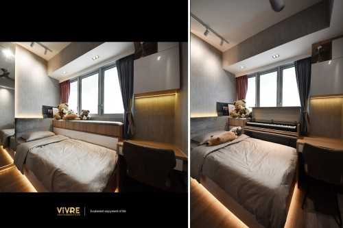 Modern Bedroom at Queens Peak Condominium