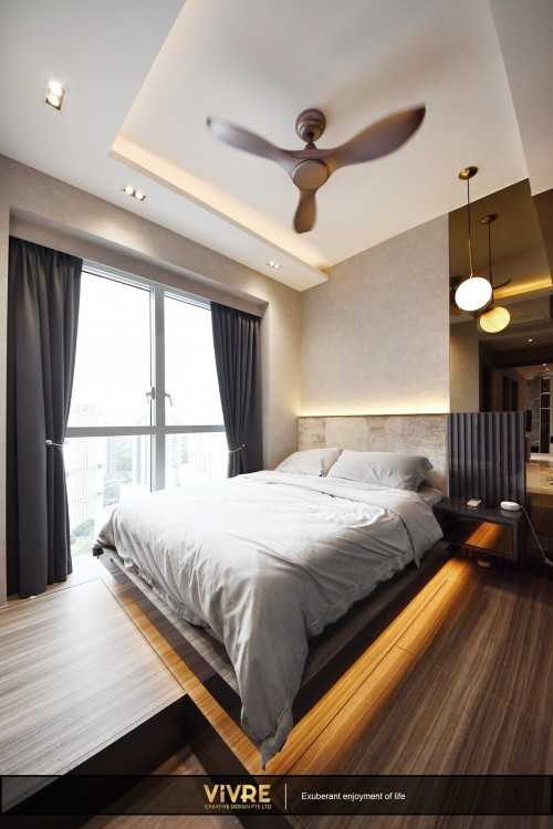 Modern Bedroom at Queens Peak Condominium