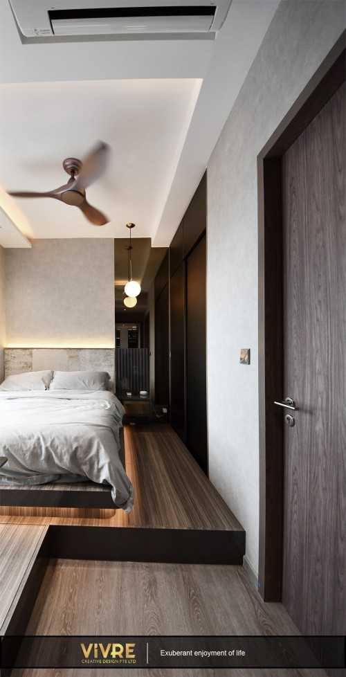 Modern Bedroom at Queens Peak Condominium