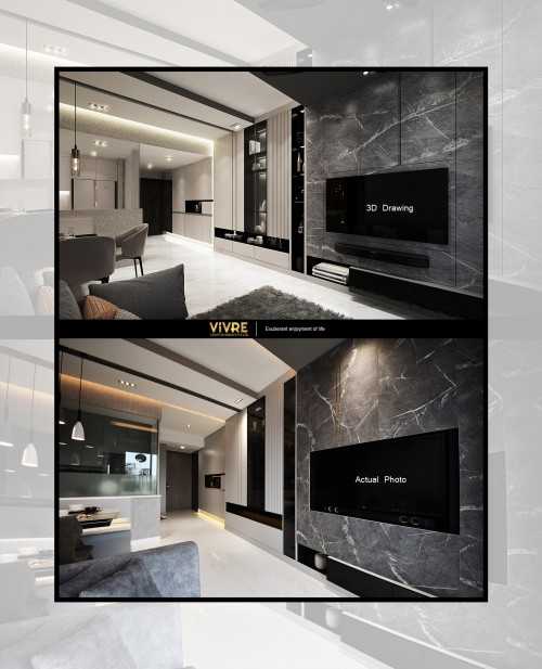 Modern Living Room at Queens Peak Condominium