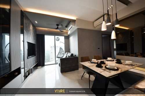Modern Living Room at Queens Peak Condominium
