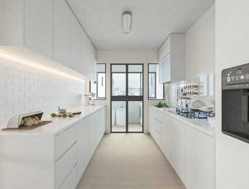 Minimalist Kitchen at 445A Clementi Ave 3
