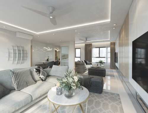 Minimalist Living Room at 445A Clementi Ave 3