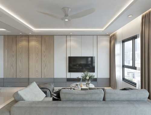 Minimalist Living Room at 445A Clementi Ave 3