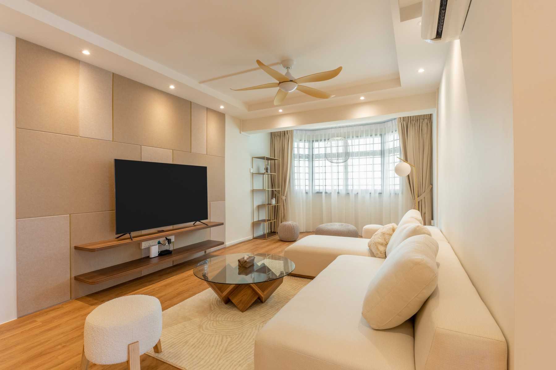Modern Living Room with Vinyl Flooring and Wood Flooring