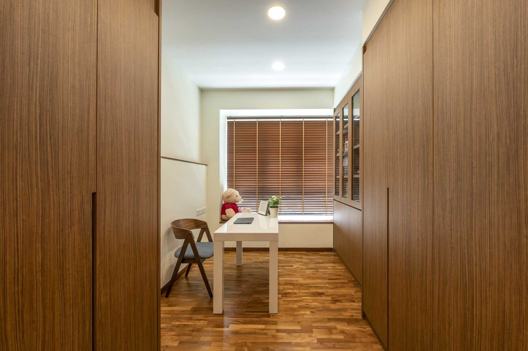 Asian Walk-in Wardrobe with Settee and Parquet Floor