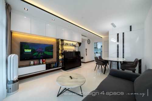 Contemporary Living Room at Hougang | 476 Upper Serangoon