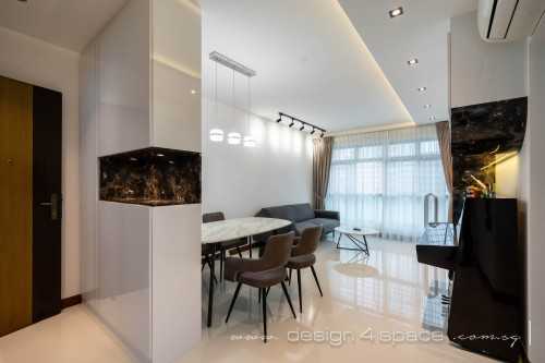 Contemporary Living Room at Hougang | 476 Upper Serangoon