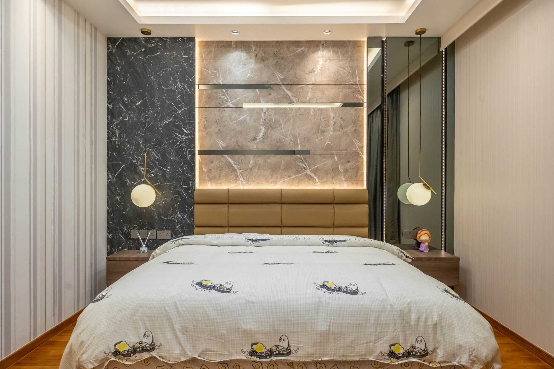 Modern Bedroom with Wardrobe and Built-in Bed