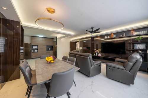 Contemporary Living Room at Pasir Ris | 646 Pasir Ris