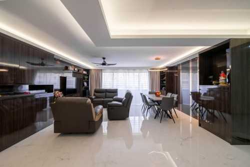 Contemporary Living Room at Pasir Ris | 646 Pasir Ris
