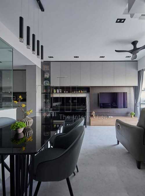 Contemporary Living Room at 1 Dundee Road